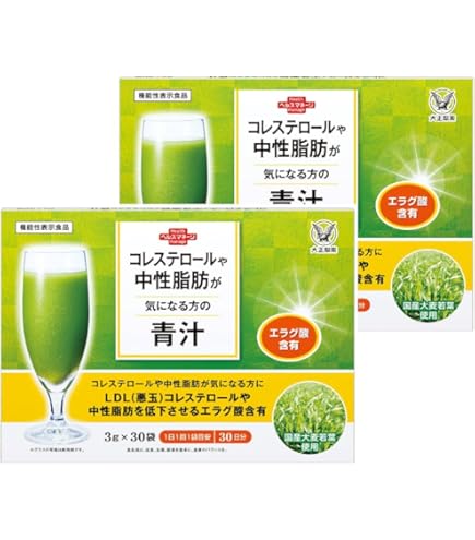 Amazon | 大正製薬 ヘルスマネージ 大麦若葉青汁キトサン 6箱 【特定